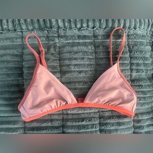 Aerie Orange Triangle Bikini Top